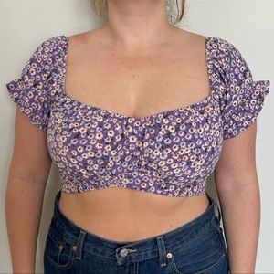 Purple Floral Crop